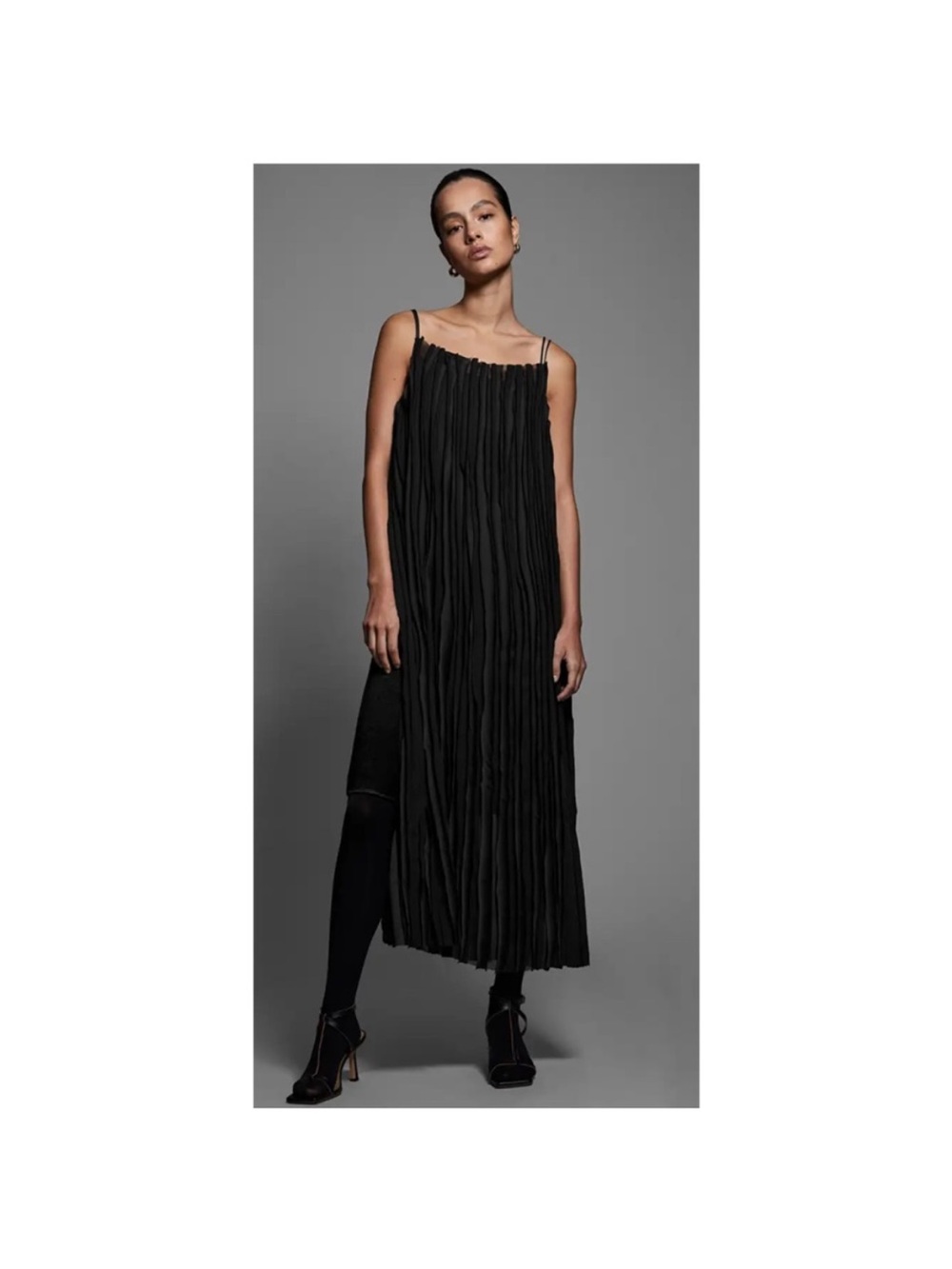 COS ~ THE APPLIQUÉD LAYERED SLIP DRESS